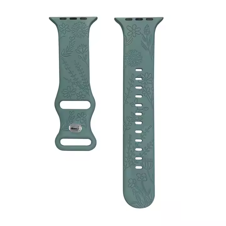 Engraved Silicone Strap • Compatible With Apple Watch • 38/40/41 or 42/44/45/49