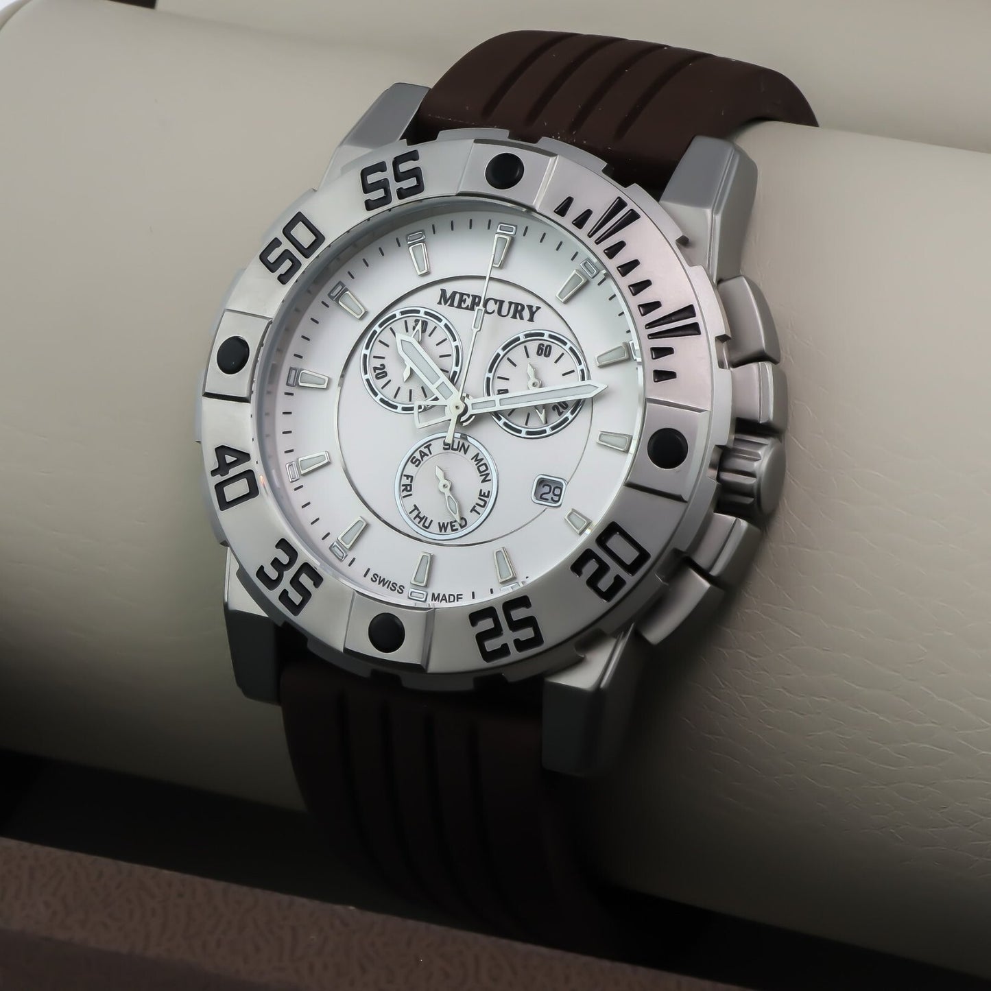 Mercury • Swiss Chronograp Watch • Stainless Steel • 44mm • Quartz • 5ATM