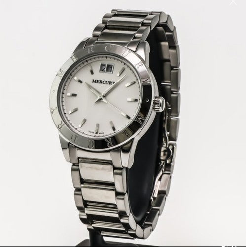 Mercury • Swiss Women's Watch • 36mm WR50M • ME340-SS-1 • Big Date