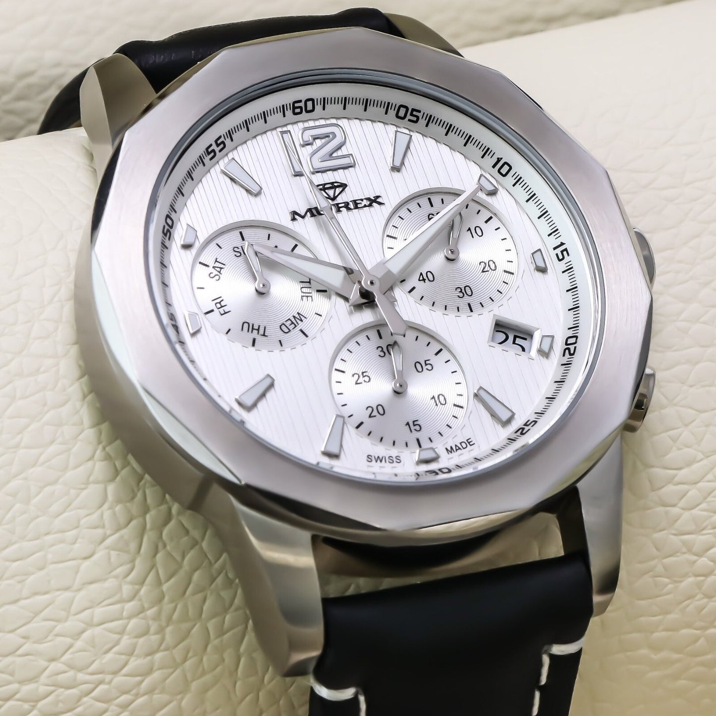 Murex • Swiss Chronograph Watch • Stainless Steel Quartz 44.7mm • 5ATM • MUC605