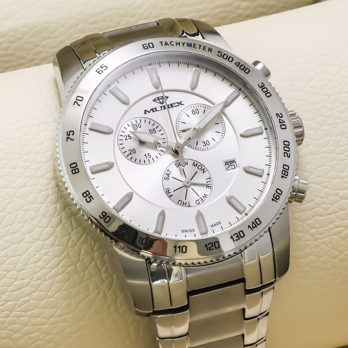 Murex • 44.5mm • Swiss Chronograph •Watch •Date SubDay • WR50M • MUC591-SS-1