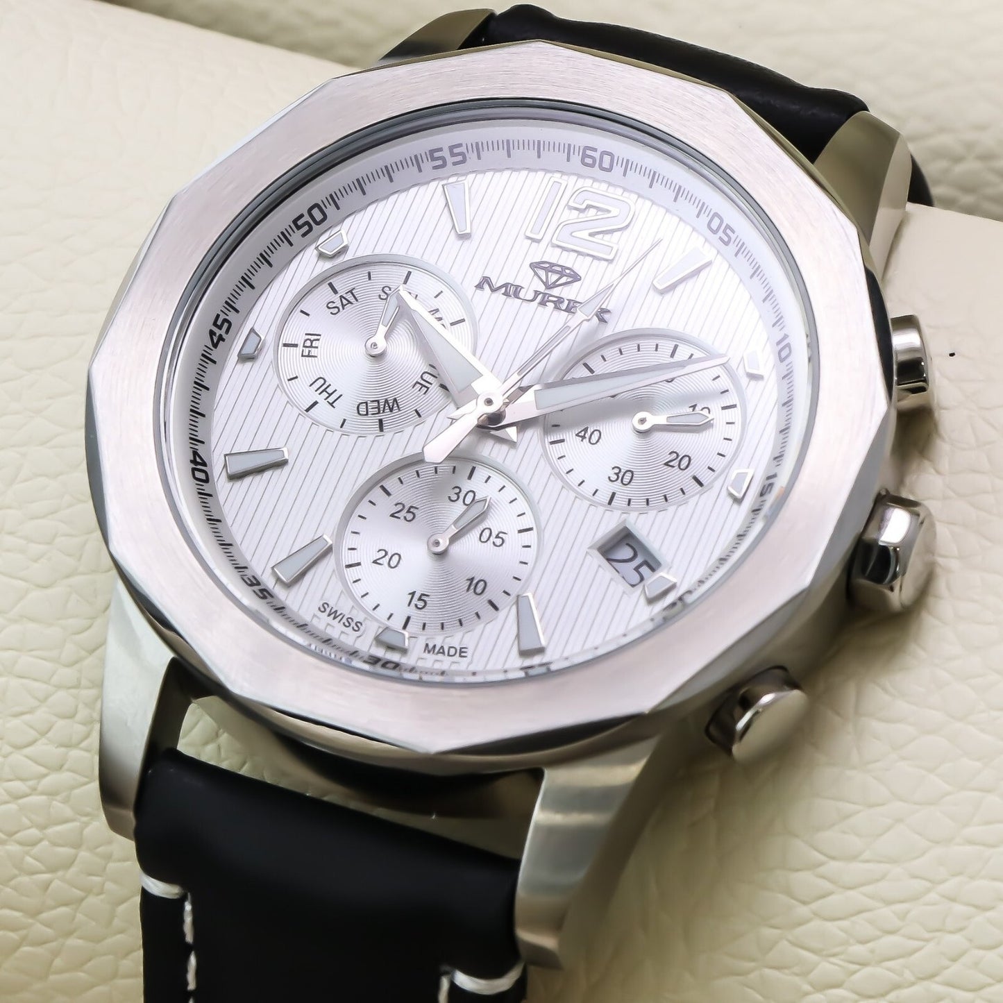 Murex • Swiss Chronograph Watch • Stainless Steel Quartz 44.7mm • 5ATM • MUC605