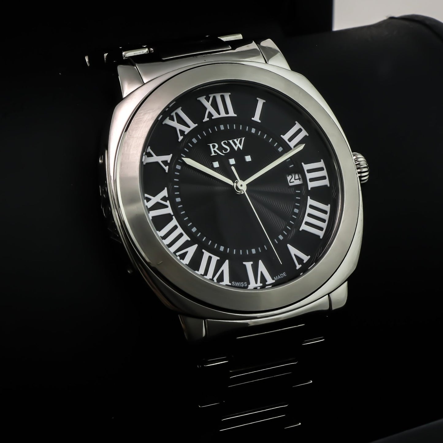 RSW • Swiss Watch • Stainless Steel • 46.80mm• Quartz • 5ATM • RSWM118