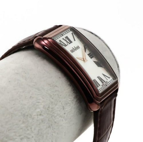GEOVANI • Swiss Watch • Stainless Steel & Leather Quartz • 42x31mm • 3ATM GOB501