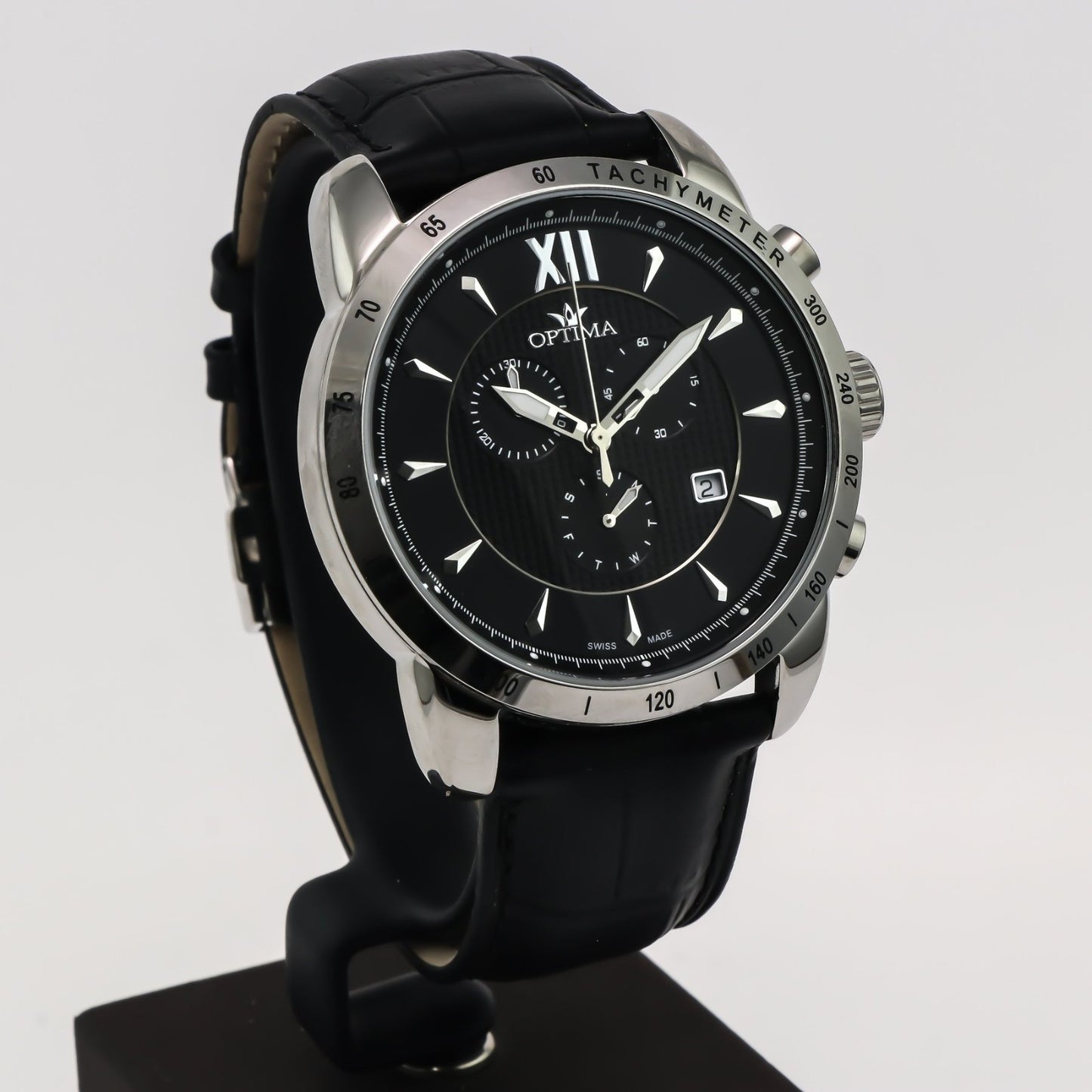 Optima • Swiss Chronograph • Stainless Steel • Quartz • 45.5mm • 5ATM • OSC328