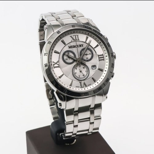 Mercury • ME335-SS-1 • Swiss Chronograph Watch • 45mm • Date SubDay • 5 ATM