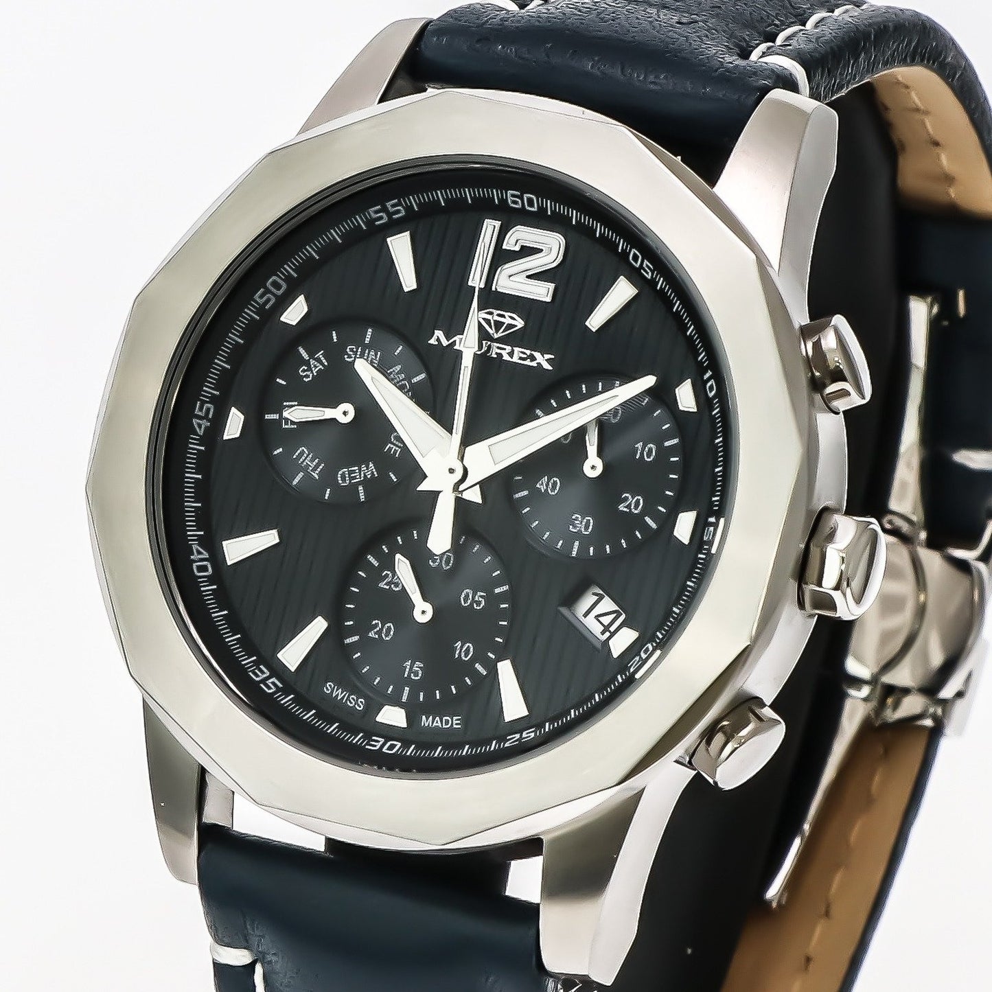 Murex • Swiss Chronograph Watch • Stainless Steel Quartz 44.7mm • 5ATM • MUC605