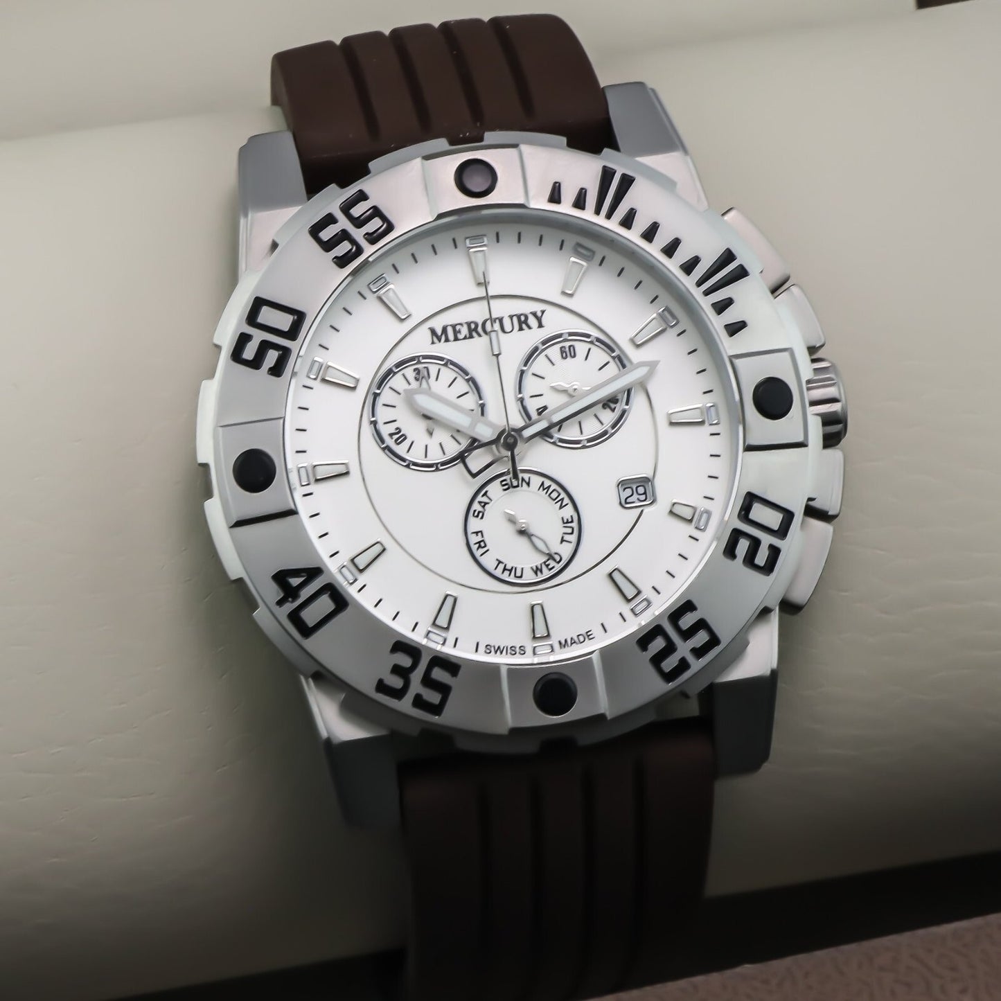Mercury • Swiss Chronograp Watch • Stainless Steel • 44mm • Quartz • 5ATM