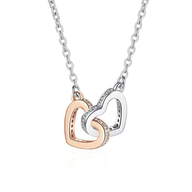 Chapel • Forever Hearts • 18in Necklace Pendant • 925 Sterling Silver • Zircon