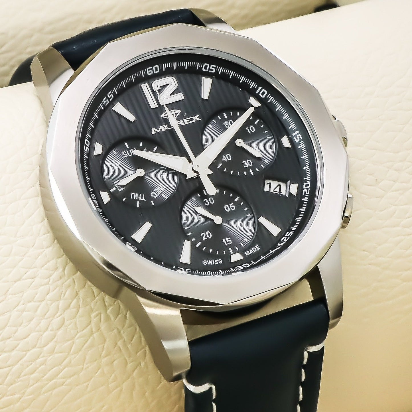 Murex • Swiss Chronograph Watch • Stainless Steel Quartz 44.7mm • 5ATM • MUC605