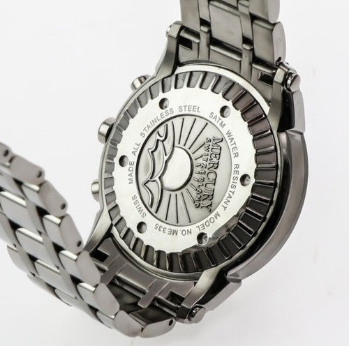 Mercury • ME335-SS-1 • Swiss Chronograph Watch • 45mm • Date SubDay • 5 ATM