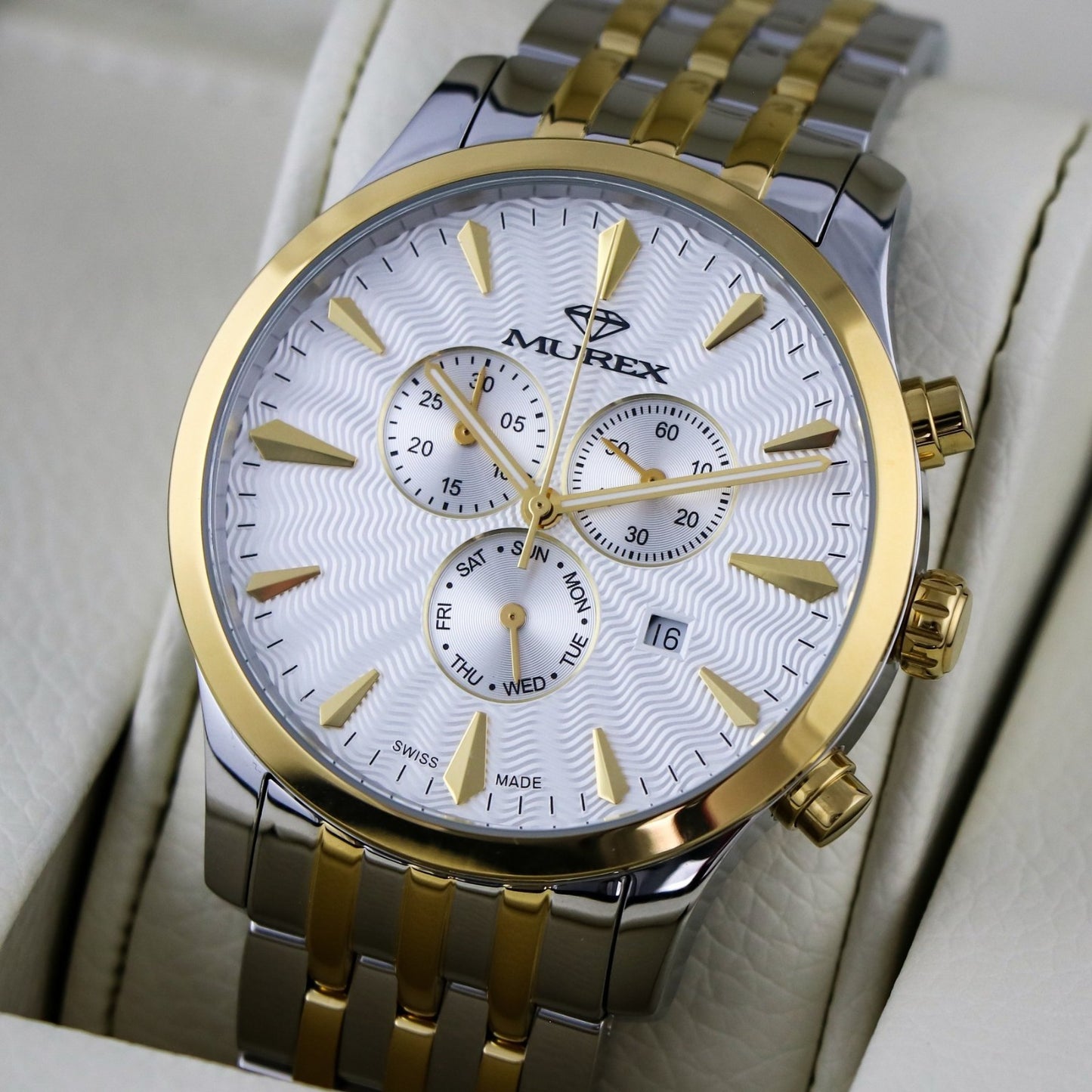 Murex • Swiss Chronograph Watch • Stainless Steel • Quartz • 44.5mm • MUC595