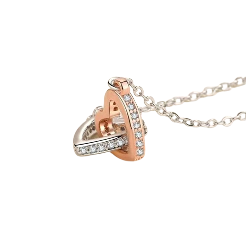 Chapel • Forever Hearts • 18in Necklace Pendant • 925 Sterling Silver • Zircon