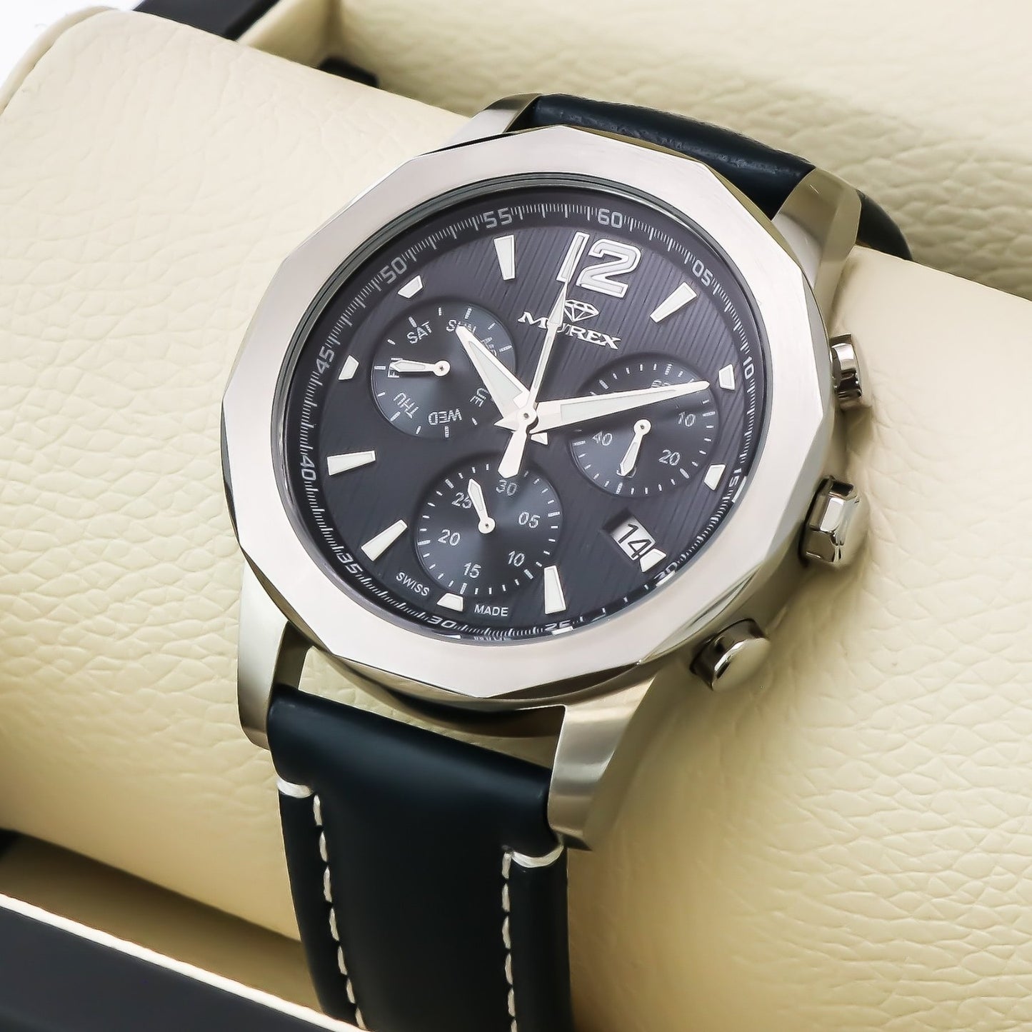 Murex • Swiss Chronograph Watch • Stainless Steel Quartz 44.7mm • 5ATM • MUC605