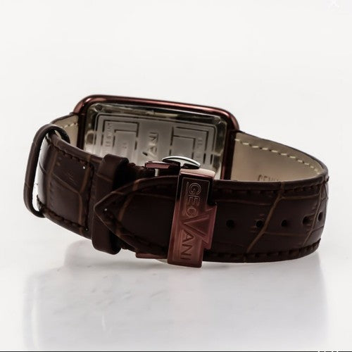 GEOVANI • Swiss Watch • Stainless Steel & Leather Quartz • 42x31mm • 3ATM GOB501