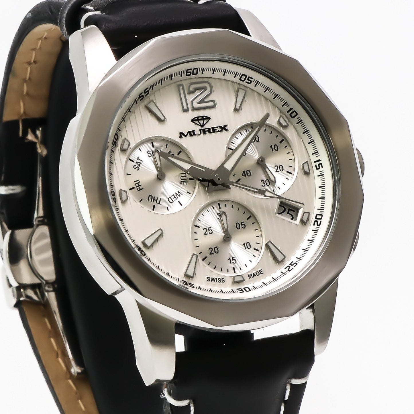 Murex • Swiss Chronograph Watch • Stainless Steel Quartz 44.7mm • 5ATM • MUC605