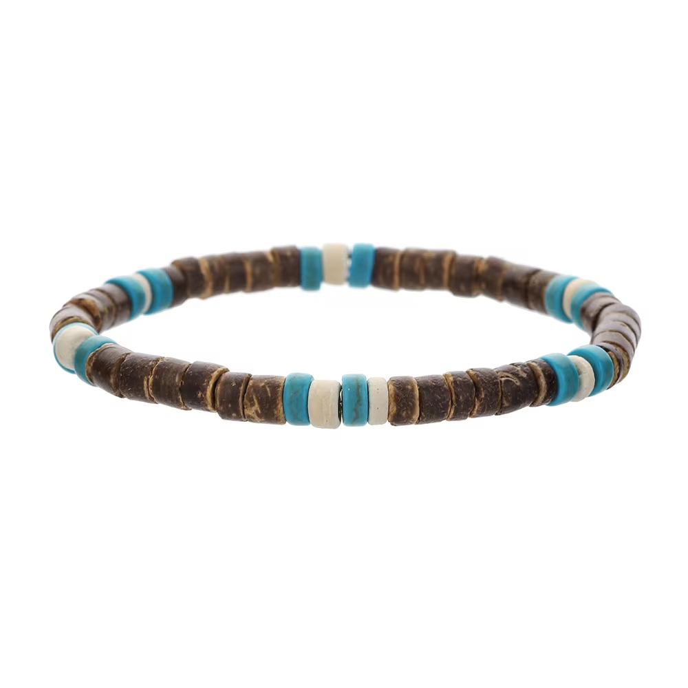 Minimalist Turquoise Bead Bracelet • Men's Trendy Jewelry • Pack of 5