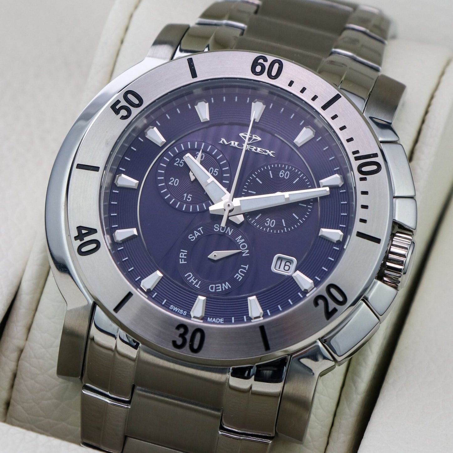 Murex • Swiss Chronograph Watch • Stainless Steel • Quartz 48mm • 5ATM • MUC578