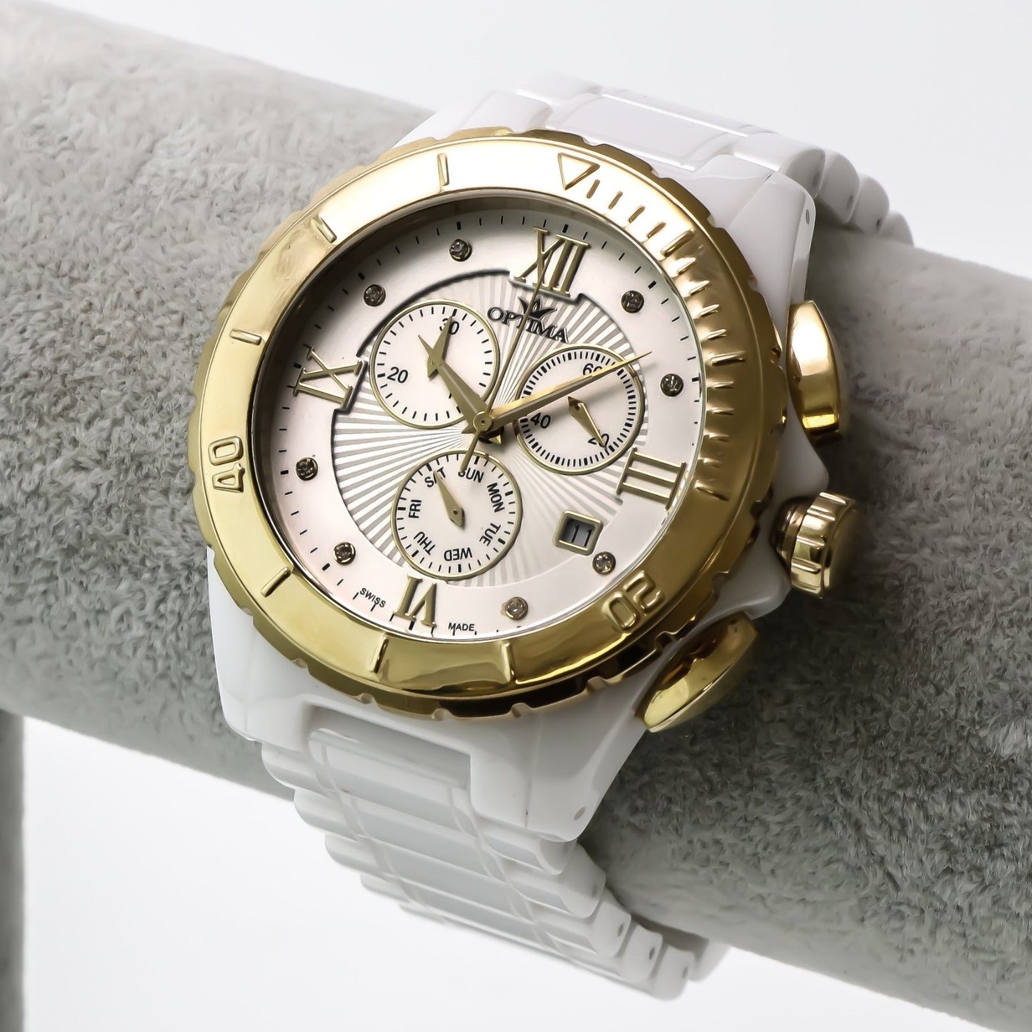Optima • Swiss Chronograph Watch • Stainless Steel • 43mm • Quartz • 5ATM