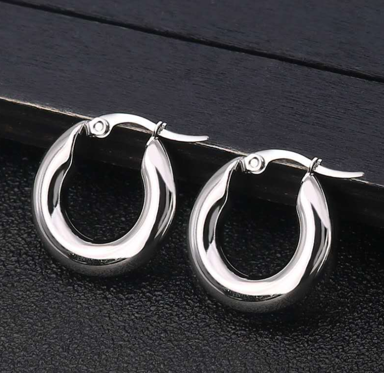 14K Gold • 3 Pack Hoop Earrings • 1 Set Each 20/25/30mm • Bundle Save More!