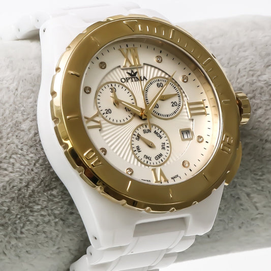 Optima • Swiss Chronograph Watch • Stainless Steel • 43mm • Quartz • 5ATM