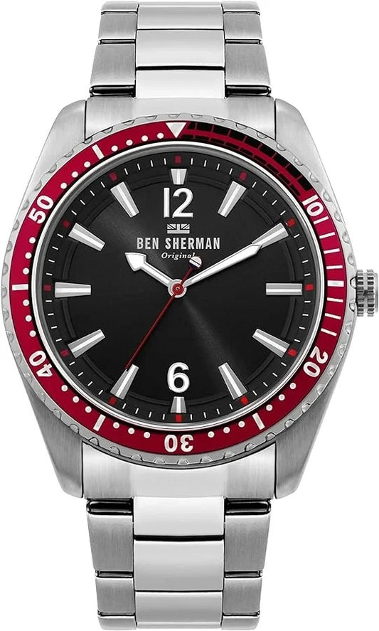 Ben Sherman Men Watch • Ronnie Diver • 45mm • Quartz • 3ATM • WB037ESM