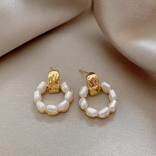 Pearl Ear Cuff Clip Earrings • Non Piercing • C-Shaped Minimalist Women Jewelry