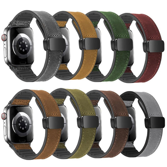 Leather Sport Band • Apple Watch Compatible • Magnetic Buckle