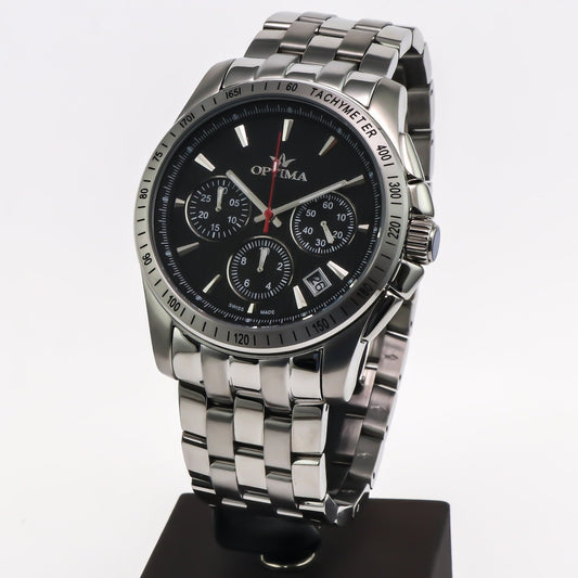 Optima • 48.15mm Swiss Chronograph Watch • Date • WR50M • Quartz • OSC377