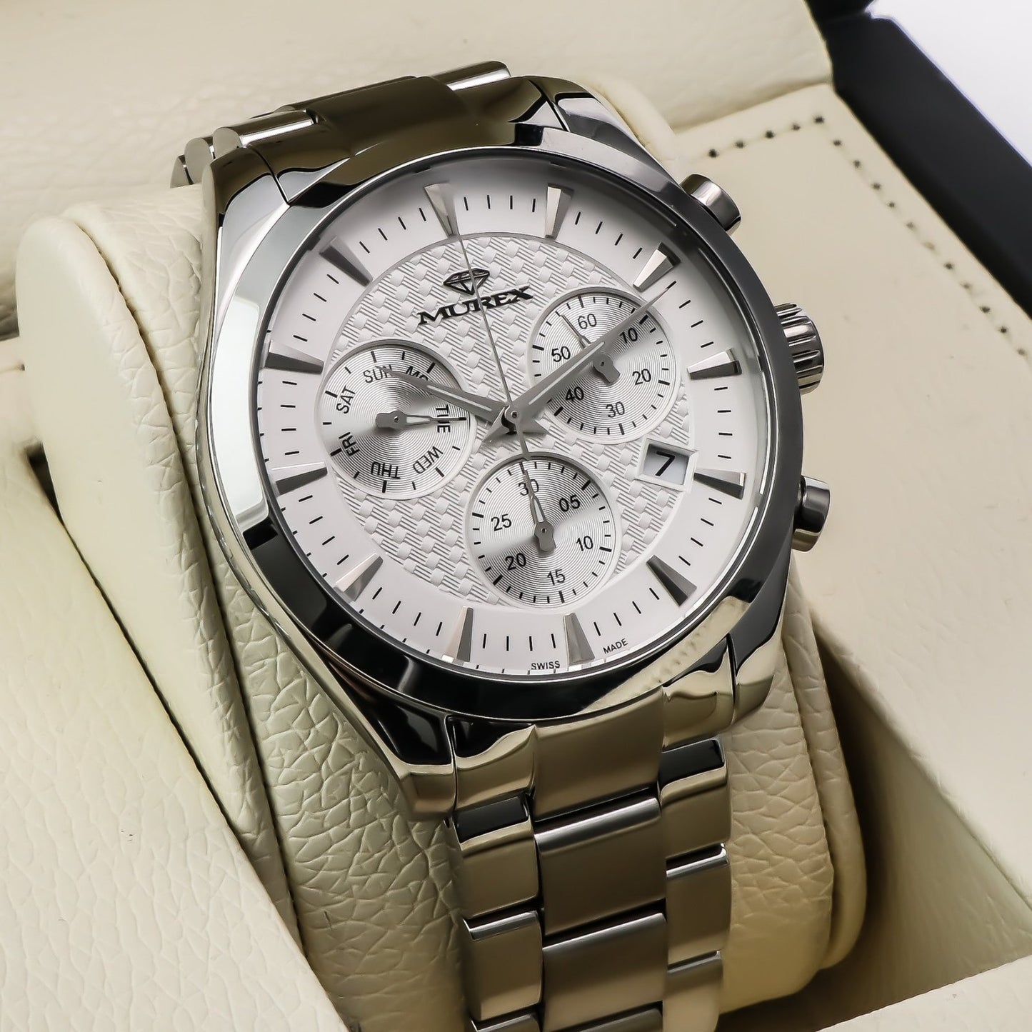 Murex • Swiss Chronograph Watch • Stainless Steel • Quartz • 44mm • MUC612