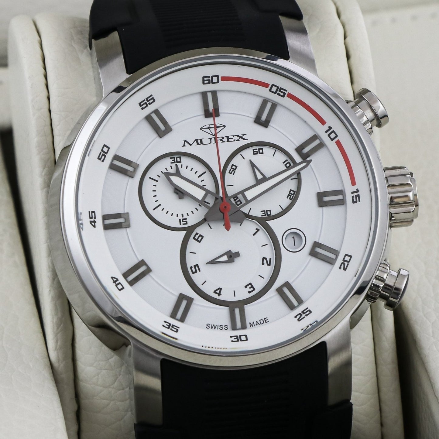 Murex • Swiss Chronograph Watch • Stainless Steel • Quartz • 45mm • MUC555