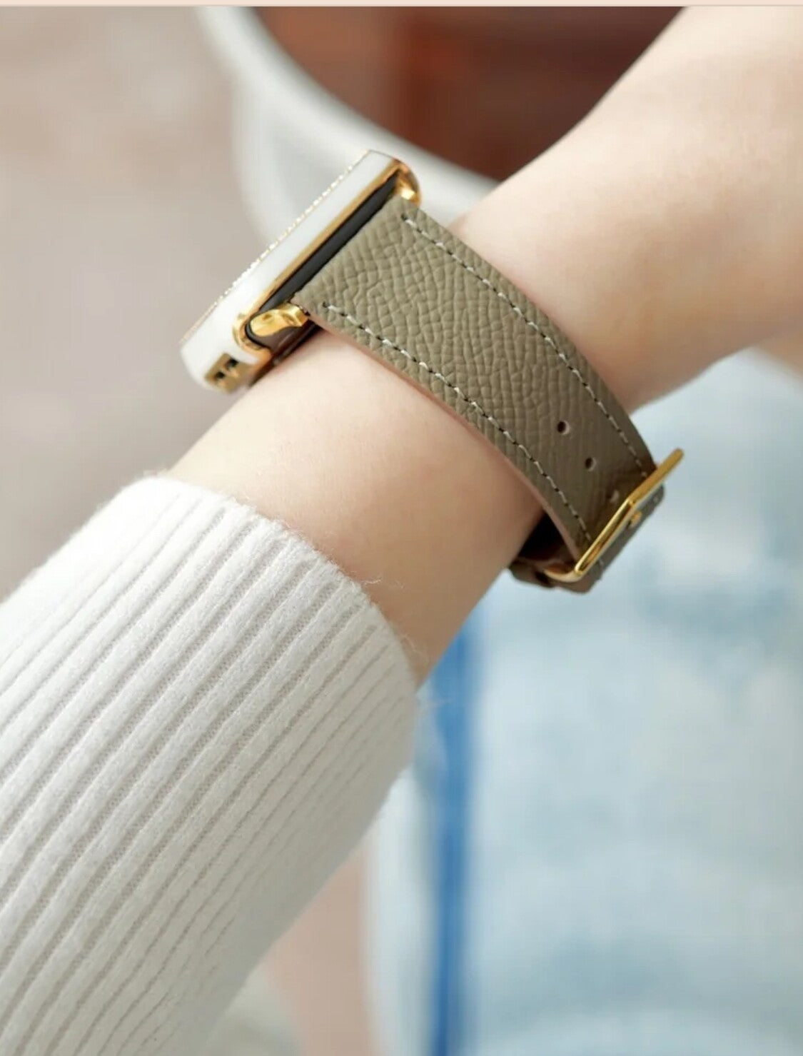 Vintage Retro Palmar Leather Strap • Compatible Apple Watch • 38/40/41mm
