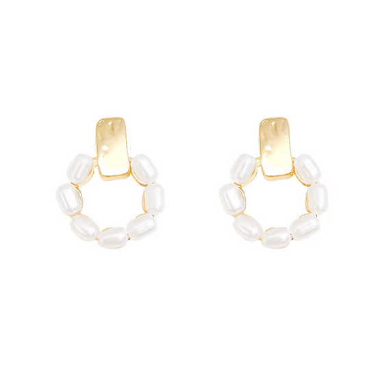 Pearl Ear Cuff Clip Earrings • Non Piercing • C-Shaped Minimalist Women Jewelry