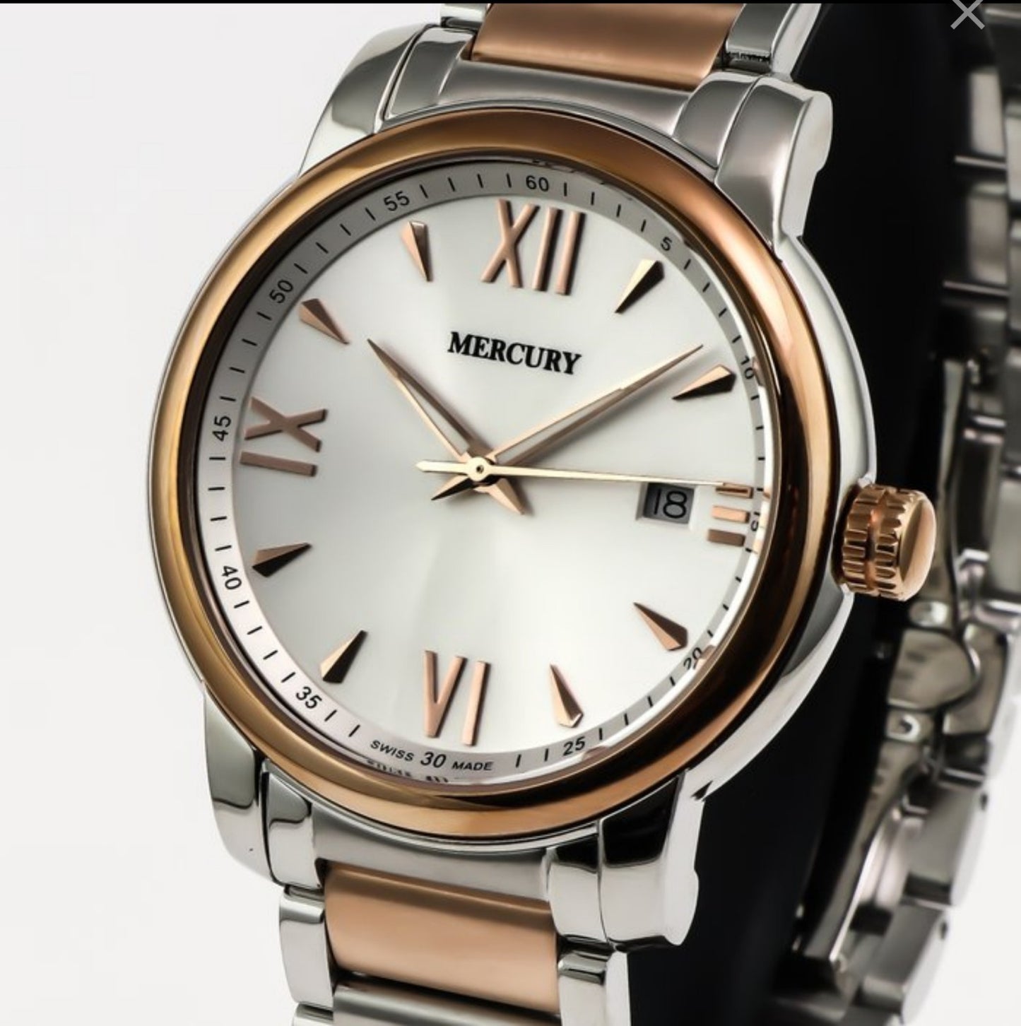 Mercury • Swiss Watch • Stainless Steel • Rose Gold • Quartz • 41mm 5ATM • ME410