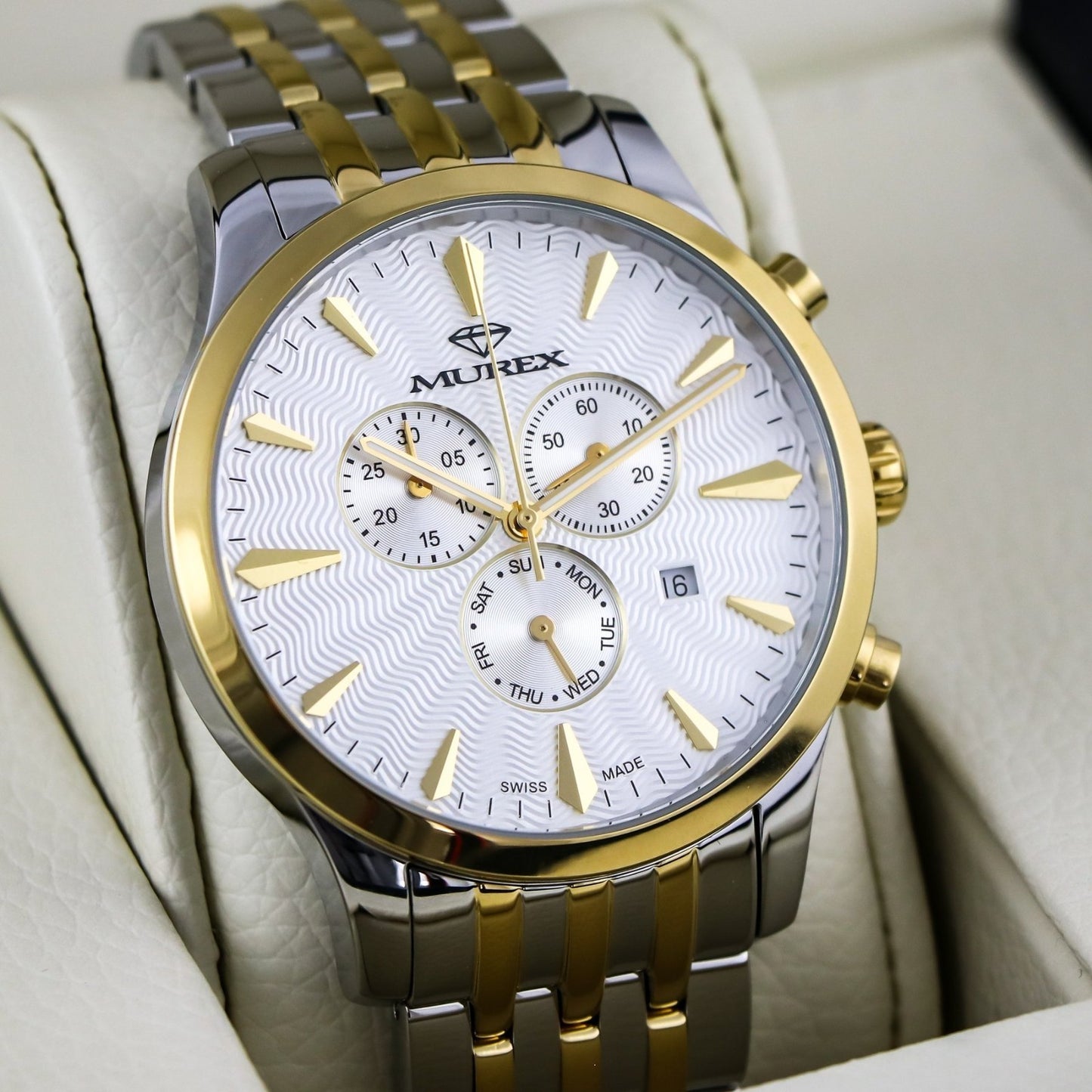 Murex • Swiss Chronograph Watch • Stainless Steel • Quartz • 44.5mm • MUC595