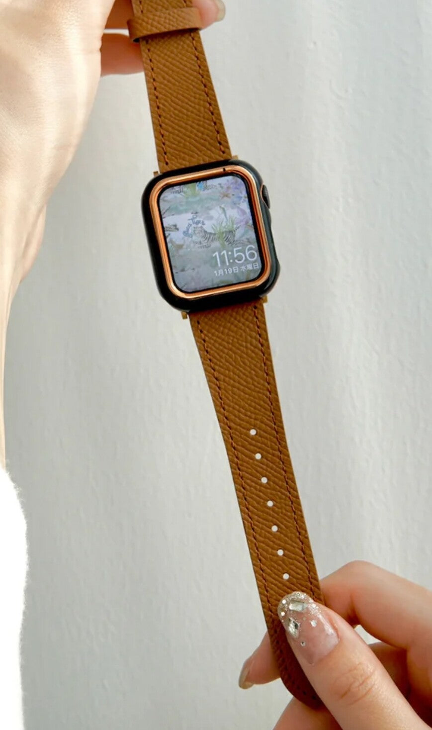 Vintage Retro Palmar Leather Strap • Compatible Apple Watch • 38/40/41mm