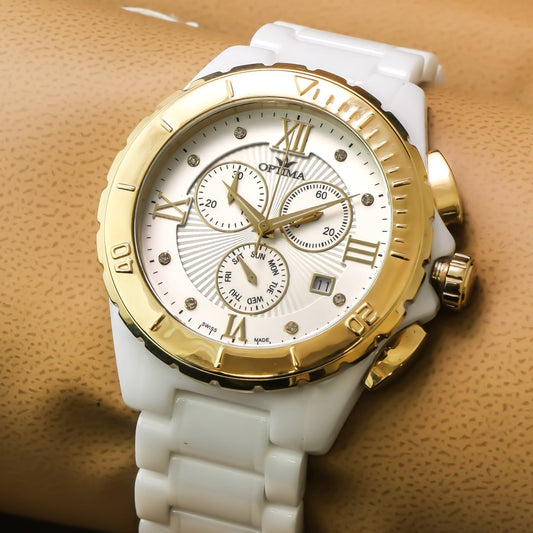Optima • Swiss Chronograph Watch • Stainless Steel • 43mm • Quartz • 5ATM