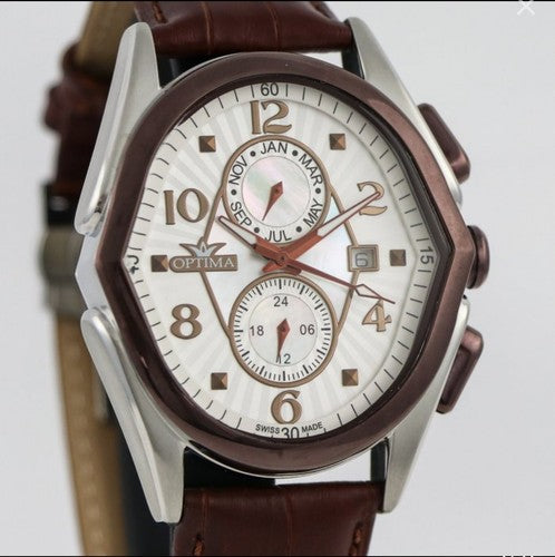 OPTIMA • OSC272 • 42x44.5mm • Swiss Watch • Date SubDay • Dual Time