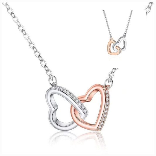 Chapel • Forever Hearts • 18in Necklace Pendant • 925 Sterling Silver • Zircon