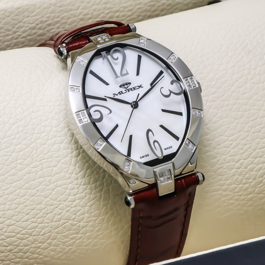 Murex • Swiss Diamond Watch • 32 SI White Diamonds .18ct • 34x41 mm • 3ATM