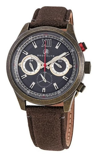 Brooklyn Watch Co. Stuyvesant Quartz Black Dial Men's Watch BW-8128-CQ-014-BRW