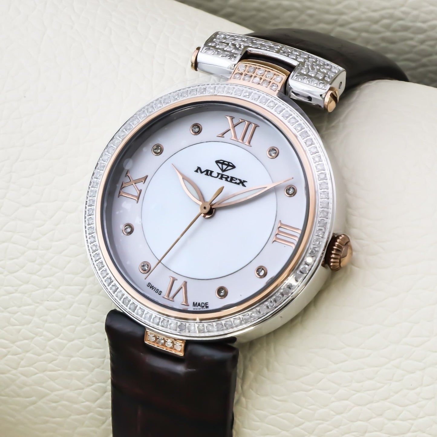 Murex • Swiss Diamond Watch • 136 SI Real White Diamonds 0.70ct • 5ATM • MUL589