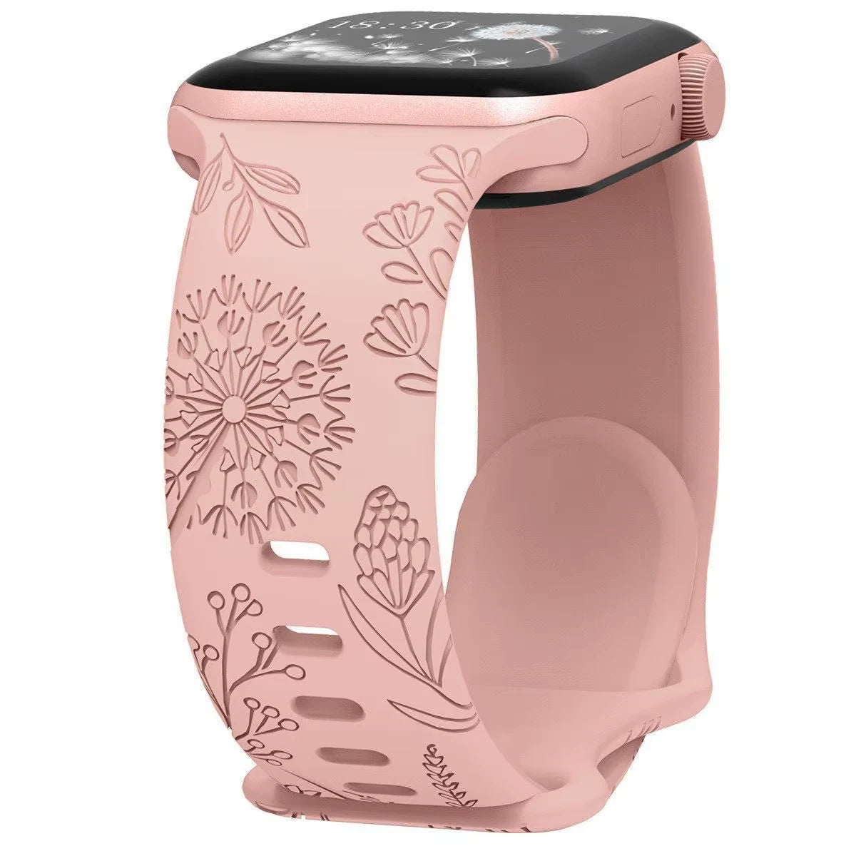 Engraved Dandelion Band for Apple Watch 38/40/41mm $ 42/45/46/49/ Ultra Silicone