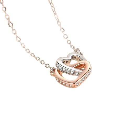 Chapel • Forever Hearts • 18in Necklace Pendant • 925 Sterling Silver • Zircon