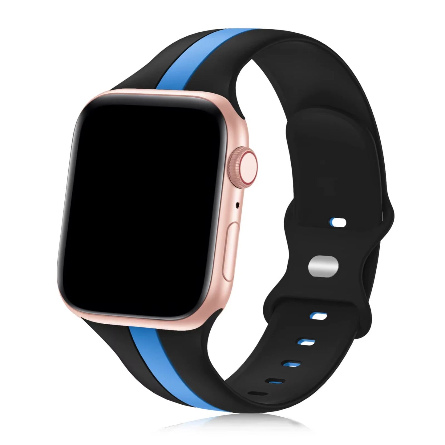 Sport Band for Apple Watch 38/40/41 & 42/44/45/46/49/Ultra Silicone Adjustable