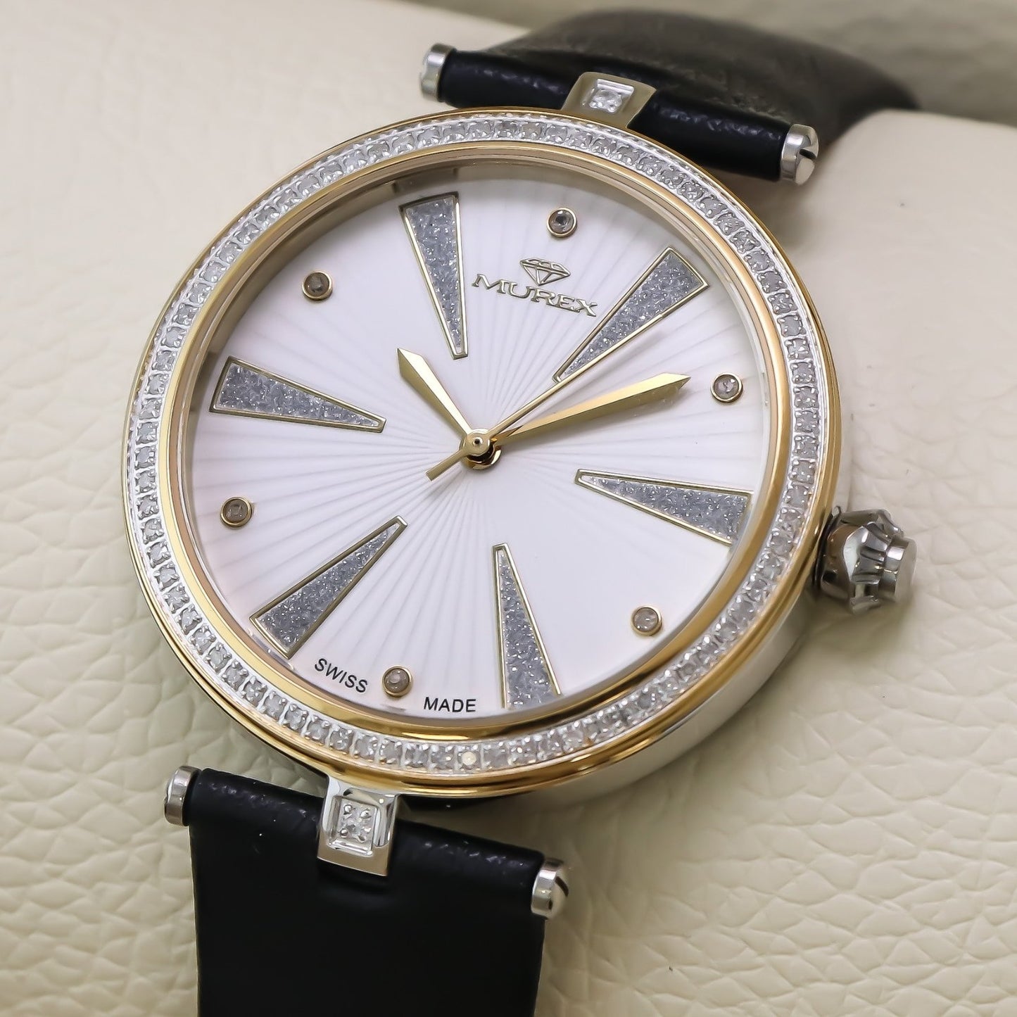 Murex • Swiss Diamond Watch • 88 White Diamonds 0.52ct • Quartz • MUL525