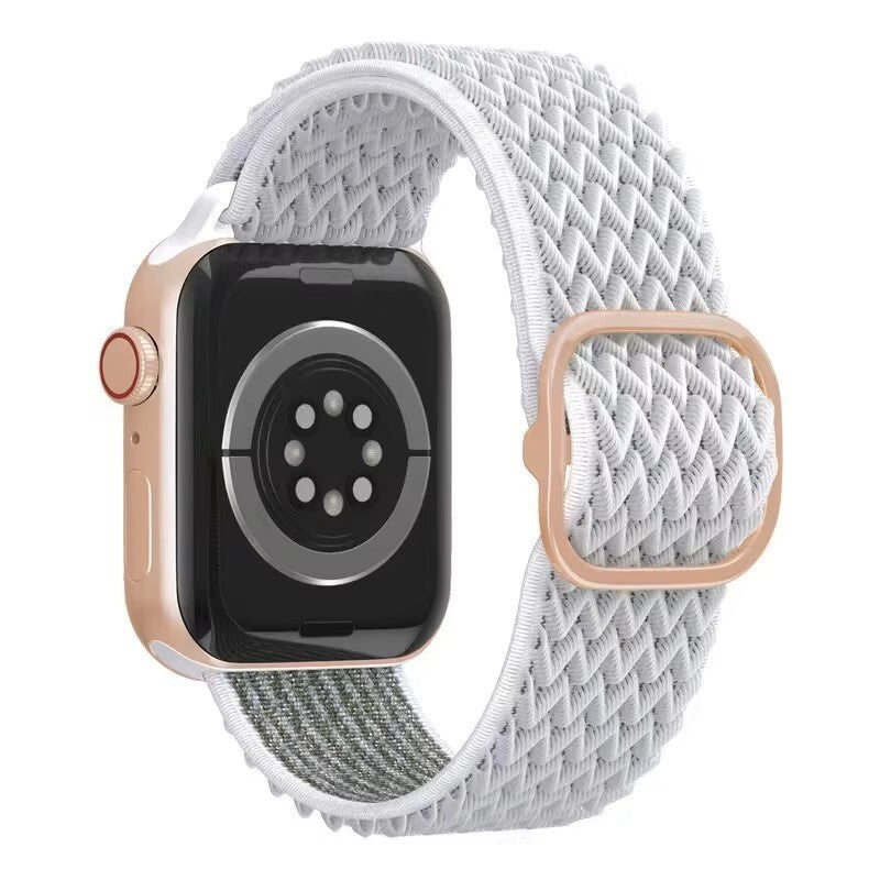 Adjustable Nylon Smartwatch Strap with Wave Pattern for iWatch Series 1-8