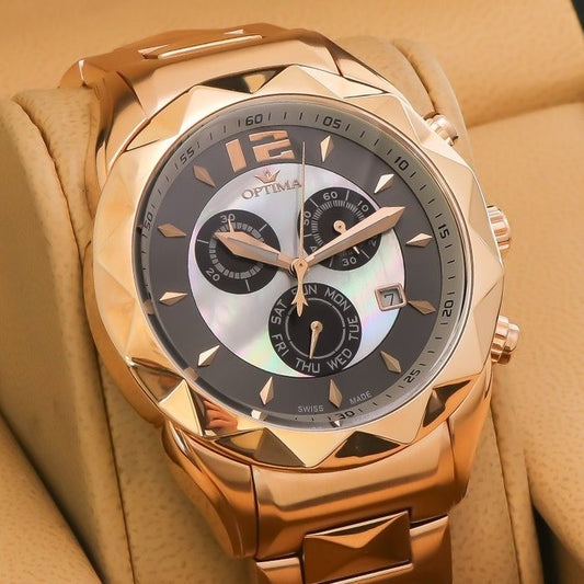 Optima • Swiss Chronograph Watch • Stainless Steel • 44mm • Quartz • OSC268