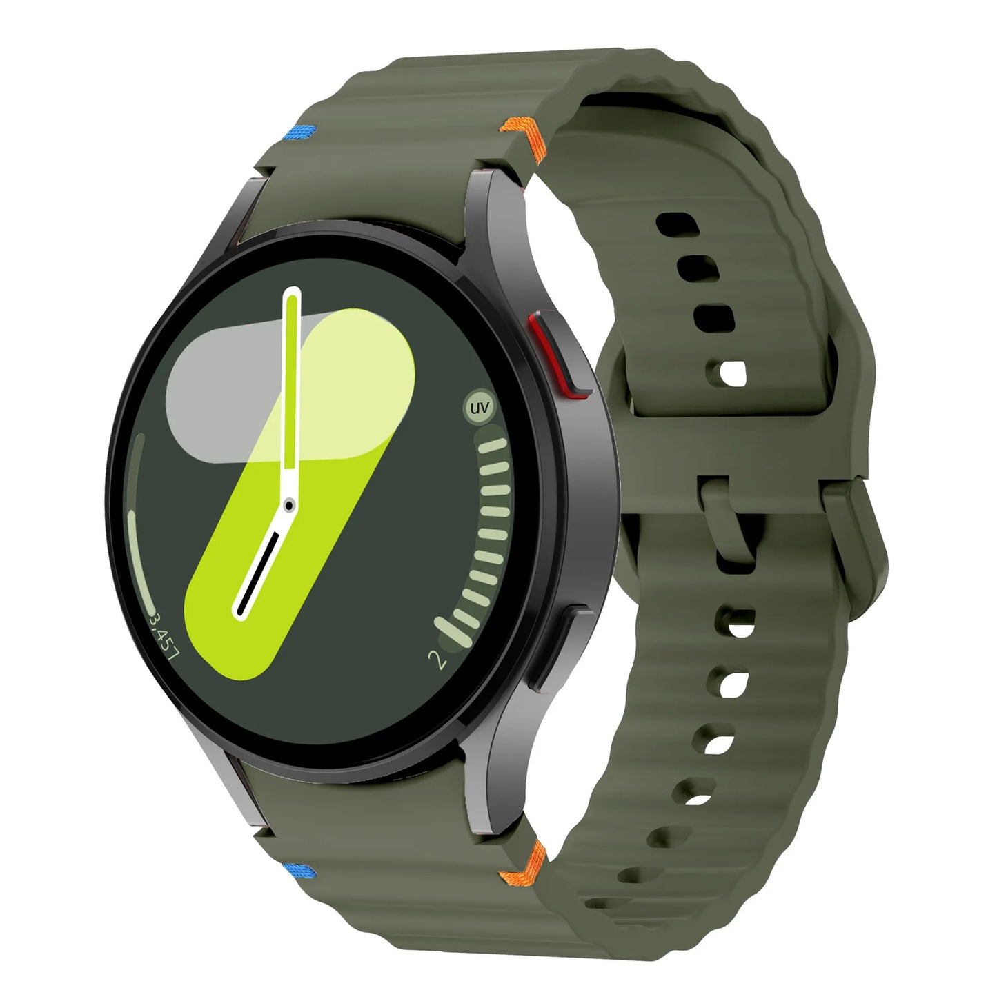 Wavy Silicone Sports Strap • 40mm 44mm • Compatible with Samsung