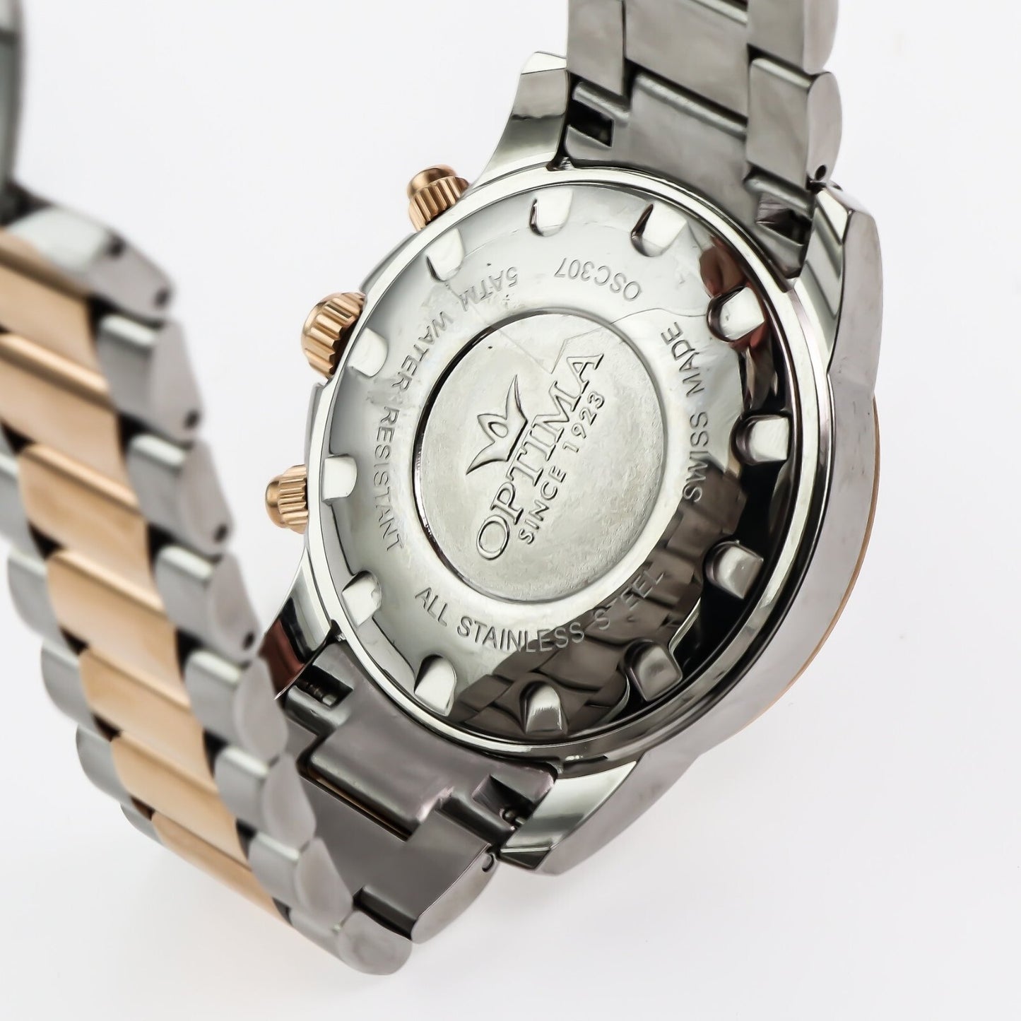 Optima • Swiss Chronograph Watch • Stainless Steel Quartz • 5ATM • OSC307